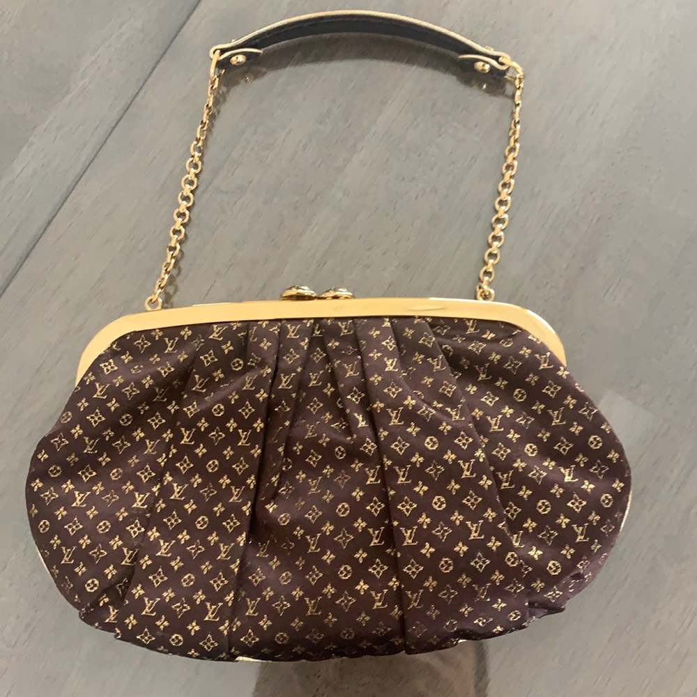 Louis Vuitton limited edition satin clutch